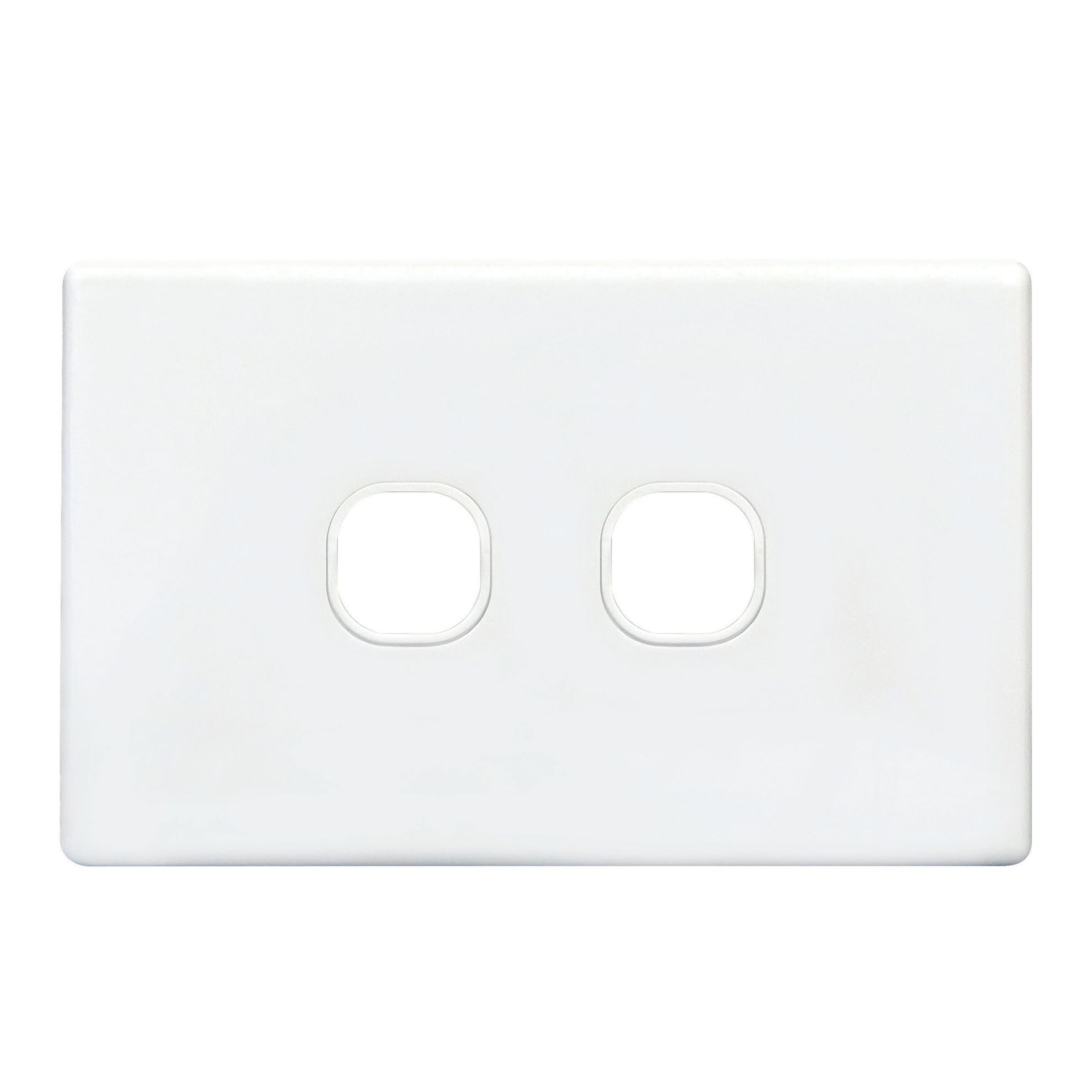 2Gang Grid & Cover Plate - White